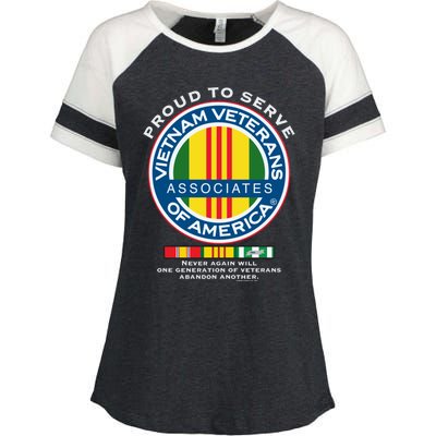 Proud To Serve Vietnam Veterans Associates Of America Meaningful Gift Enza Ladies Jersey Colorblock Tee