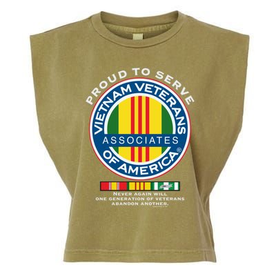 Proud To Serve Vietnam Veterans Associates Of America Meaningful Gift Garment-Dyed Women's Muscle Tee