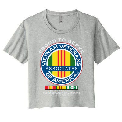 Proud To Serve Vietnam Veterans Associates Of America Meaningful Gift Women's Crop Top Tee