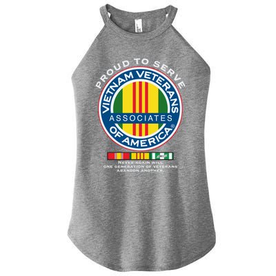 Proud To Serve Vietnam Veterans Associates Of America Meaningful Gift Women's Perfect Tri Rocker Tank