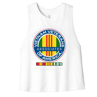 Proud To Serve Vietnam Veterans Associates Of America Meaningful Gift Women's Racerback Cropped Tank