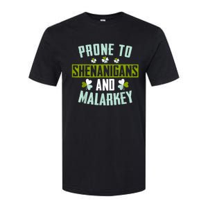 Prone To Shenanigans And Malarkey St Patricks Day Women Softstyle CVC T-Shirt