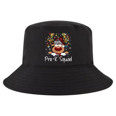 Prek Teacher Squad Reindeer Funny Teacher Christmas Xmas Pajamas Cool Comfort Performance Bucket Hat