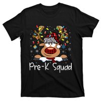 Prek Teacher Squad Reindeer Funny Teacher Christmas Xmas Pajamas T-Shirt