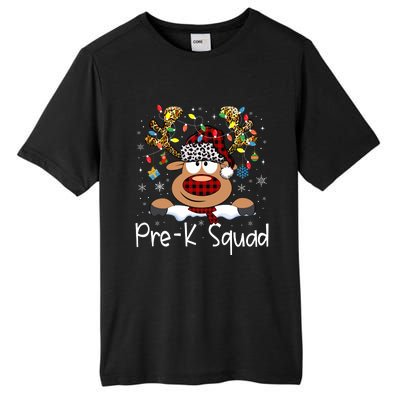 Prek Teacher Squad Reindeer Funny Teacher Christmas Xmas Pajamas Tall Fusion ChromaSoft Performance T-Shirt