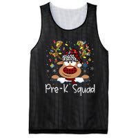 Prek Teacher Squad Reindeer Funny Teacher Christmas Xmas Pajamas Mesh Reversible Basketball Jersey Tank