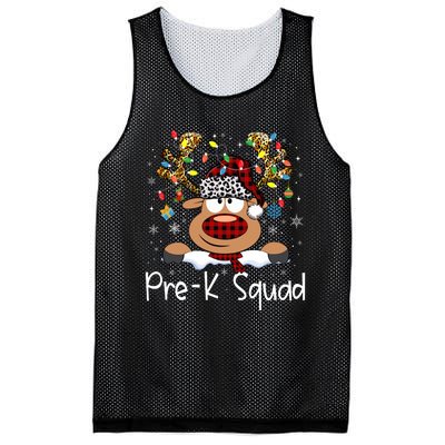 Prek Teacher Squad Reindeer Funny Teacher Christmas Xmas Pajamas Mesh Reversible Basketball Jersey Tank