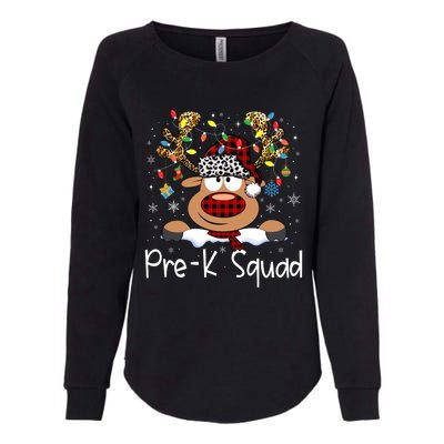 Prek Teacher Squad Reindeer Funny Teacher Christmas Xmas Pajamas Womens California Wash Sweatshirt