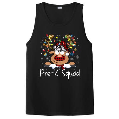 Prek Teacher Squad Reindeer Funny Teacher Christmas Xmas Pajamas PosiCharge Competitor Tank