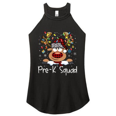 Prek Teacher Squad Reindeer Funny Teacher Christmas Xmas Pajamas Women's Perfect Tri Rocker Tank