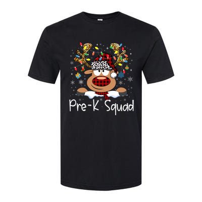 Prek Teacher Squad Reindeer Funny Teacher Christmas Xmas Pajamas Softstyle CVC T-Shirt