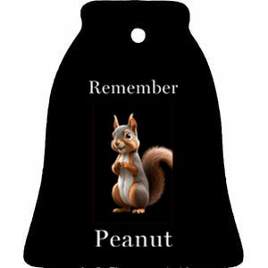 Peanut The Squirrel Ceramic Bell Ornament