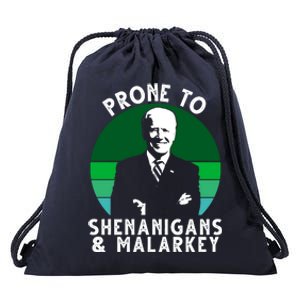 Prone To Shenanigans And Malarkey Funny Joe Biden Drawstring Bag