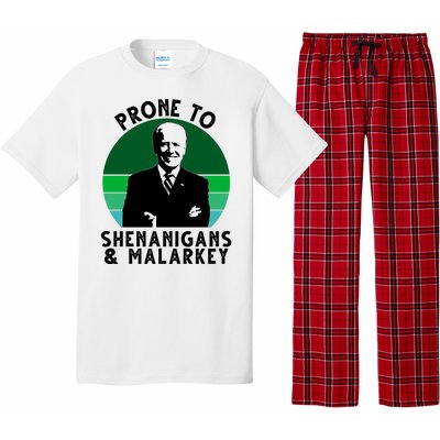 Prone To Shenanigans And Malarkey Funny Joe Biden Pajama Set