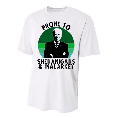 Prone To Shenanigans And Malarkey Funny Joe Biden Performance Sprint T-Shirt