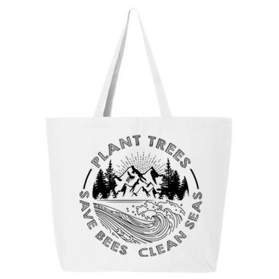 Plant Trees Save Bees Clean Seas Environt Gift 25L Jumbo Tote