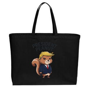 Peanut The Squirrel Justice For Peanut Peanut Trump Cotton Canvas Jumbo Tote