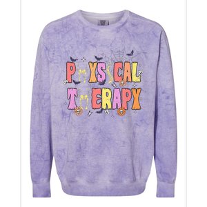 Physical Therapy Spooky Halloween Physical Therapist Colorblast Crewneck Sweatshirt