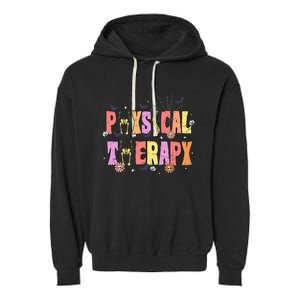 Physical Therapy Spooky Halloween Physical Therapist Garment-Dyed Fleece Hoodie