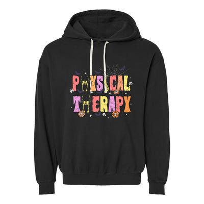 Physical Therapy Spooky Halloween Physical Therapist Garment-Dyed Fleece Hoodie