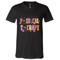 Physical Therapy Spooky Halloween Physical Therapist V-Neck T-Shirt