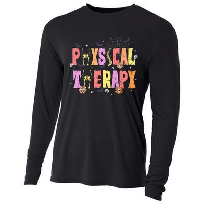 Physical Therapy Spooky Halloween Physical Therapist Cooling Performance Long Sleeve Crew