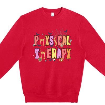 Physical Therapy Spooky Halloween Physical Therapist Premium Crewneck Sweatshirt