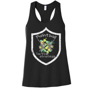 Paintball Tactile Strategy For Paintballers Women's Racerback Tank