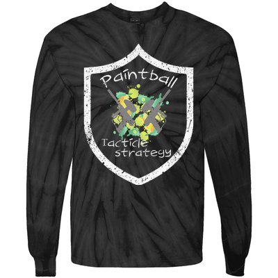 Paintball Tactile Strategy For Paintballers Tie-Dye Long Sleeve Shirt