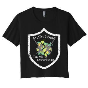 Paintball Tactile Strategy For Paintballers Women's Crop Top Tee