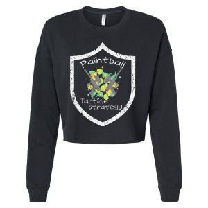 Paintball Tactile Strategy For Paintballers Cropped Pullover Crew