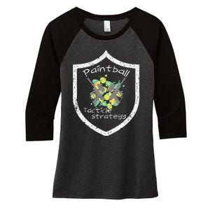 Paintball Tactile Strategy For Paintballers Women's Tri-Blend 3/4-Sleeve Raglan Shirt