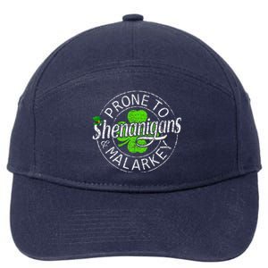 Prone To Shenanigans And Malarkey St Patricks Day 7-Panel Snapback Hat