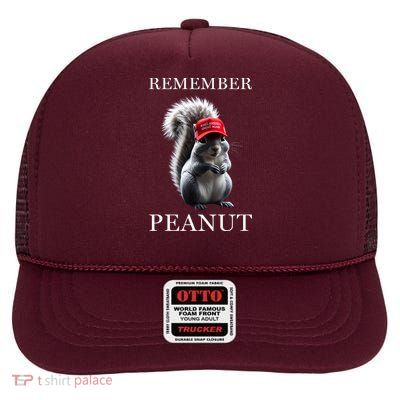 Peanut The Squirrel High Crown Mesh Back Trucker Hat