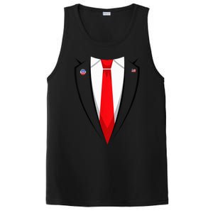 President Trump Suit Halloween Lazy Costume Flag PosiCharge Competitor Tank