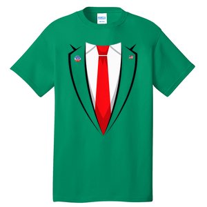 President Trump Suit Halloween Lazy Costume Flag Tall T-Shirt