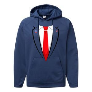 President Trump Suit Halloween Lazy Costume Flag Performance Fleece Hoodie