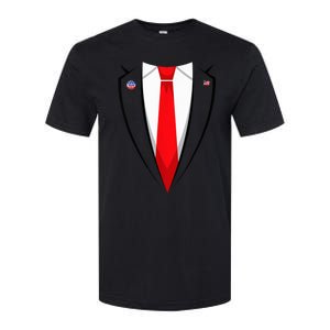 President Trump Suit Halloween Lazy Costume Flag Softstyle CVC T-Shirt