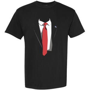 President Trump Suit Illustration Tie Lovers Garment-Dyed Heavyweight T-Shirt