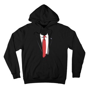 President Trump Suit Illustration Tie Lovers Hoodie