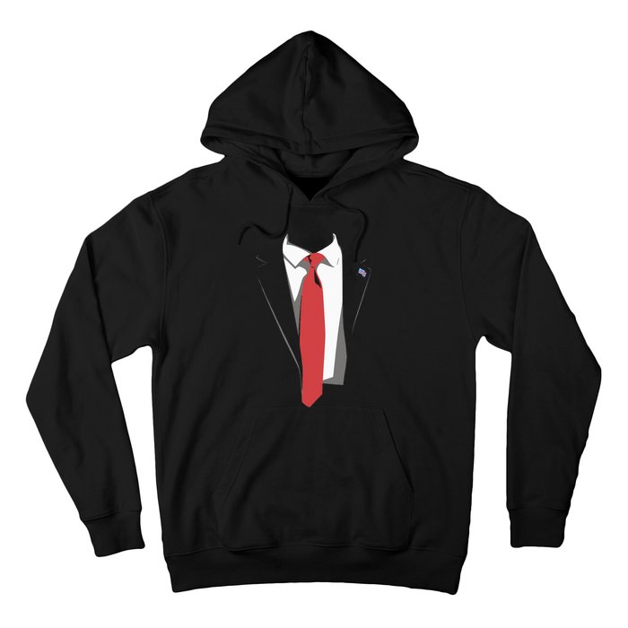 President Trump Suit Illustration Tie Lovers Hoodie