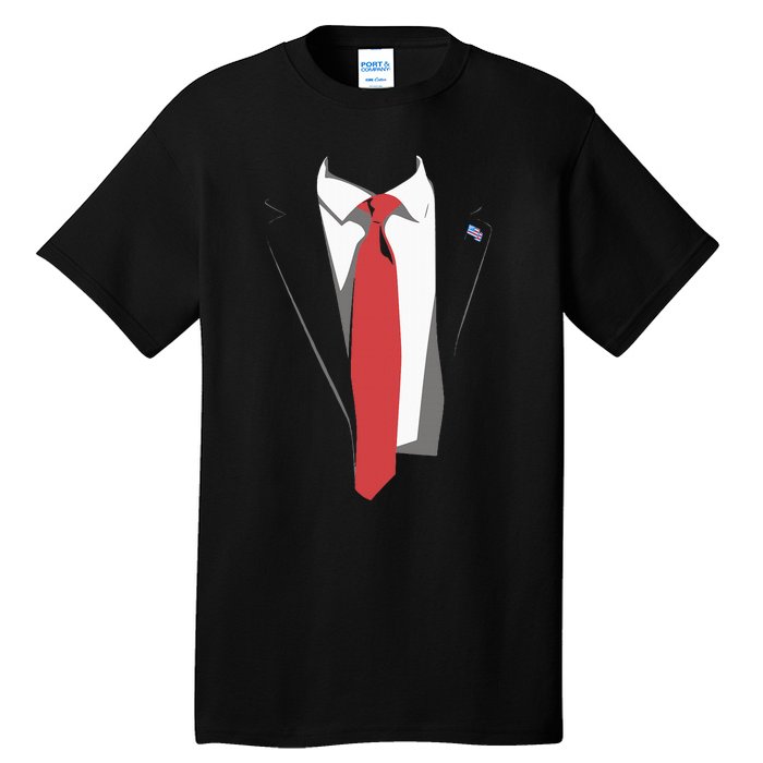 President Trump Suit Illustration Tie Lovers Tall T-Shirt