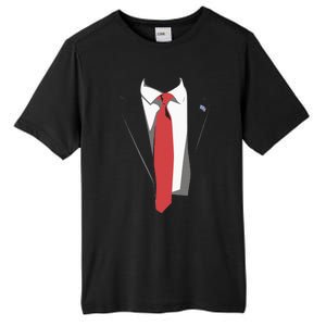 President Trump Suit Illustration Tie Lovers Tall Fusion ChromaSoft Performance T-Shirt