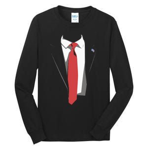 President Trump Suit Illustration Tie Lovers Tall Long Sleeve T-Shirt