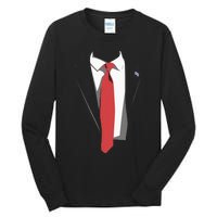 President Trump Suit Illustration Tie Lovers Tall Long Sleeve T-Shirt