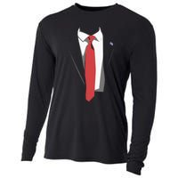 President Trump Suit Illustration Tie Lovers Cooling Performance Long Sleeve Crew