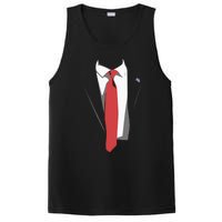 President Trump Suit Illustration Tie Lovers PosiCharge Competitor Tank