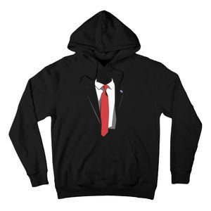 President Trump Suit Illustration Tie Lovers Tall Hoodie