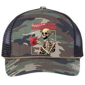 Pharmacy Tech Skeleton ThatS Backorder Funny Halloween Retro Rope Trucker Hat Cap