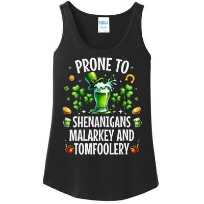 Prone To Shenanigans Malarkey & Tomfoolery St Patricks Ladies Essential Tank